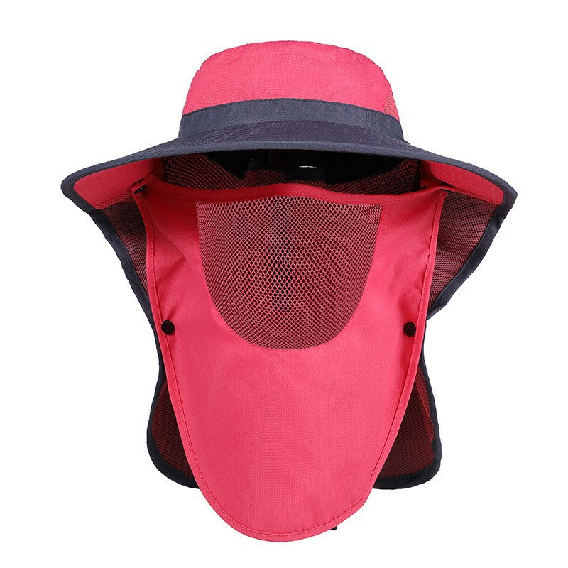 Summer Outgoing Outdoor Sunscreen Hat Women's Quick-drying Face-covering Fisherman Hat Men's Western Cowboy Hat Traveling Hiking Mountaineering Hat