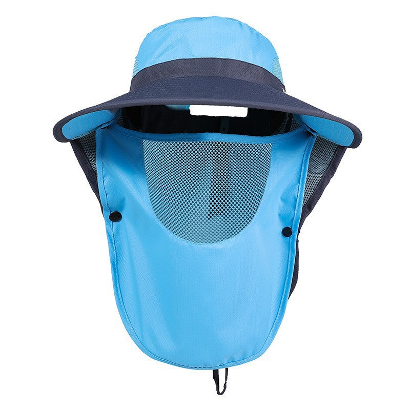 Summer Outgoing Outdoor Sunscreen Hat Women's Quick-drying Face-covering Fisherman Hat Men's Western Cowboy Hat Traveling Hiking Mountaineering Hat
