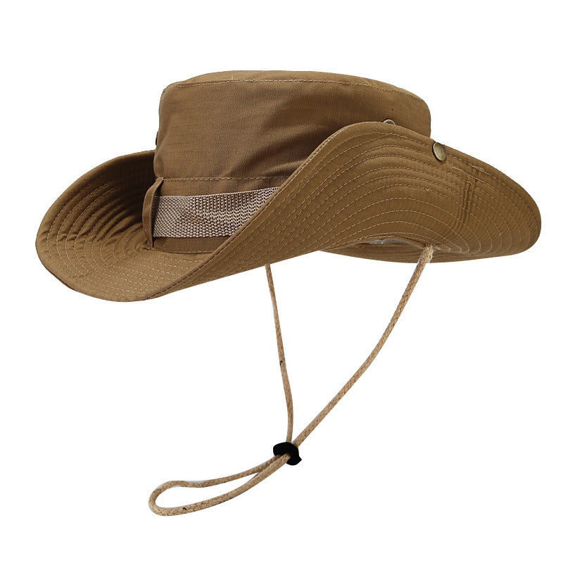 Hiking Mountaineering Hat Men's Big Hat Sunscreen Fisherman Hat Women's Outdoor Fishing Hat Western Cowboy Sunshade Hat