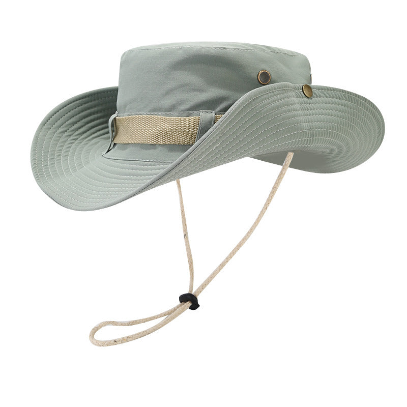 Hiking Mountaineering Hat Men's Big Hat Sunscreen Fisherman Hat Women's Outdoor Fishing Hat Western Cowboy Sunshade Hat