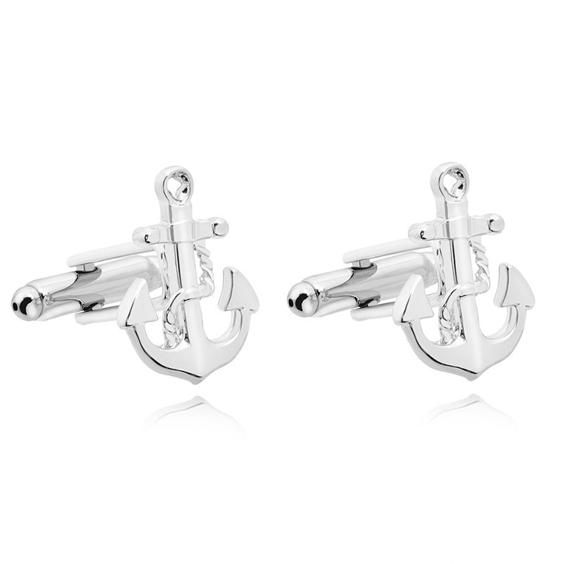 Creative New Men's Nautical Distinctive Rudder Cufflinks French Shirt Sleeve Nails Accessories