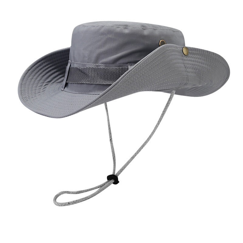 Hiking Mountaineering Hat Men's Big Hat Sunscreen Fisherman Hat Women's Outdoor Fishing Hat Western Cowboy Sunshade Hat