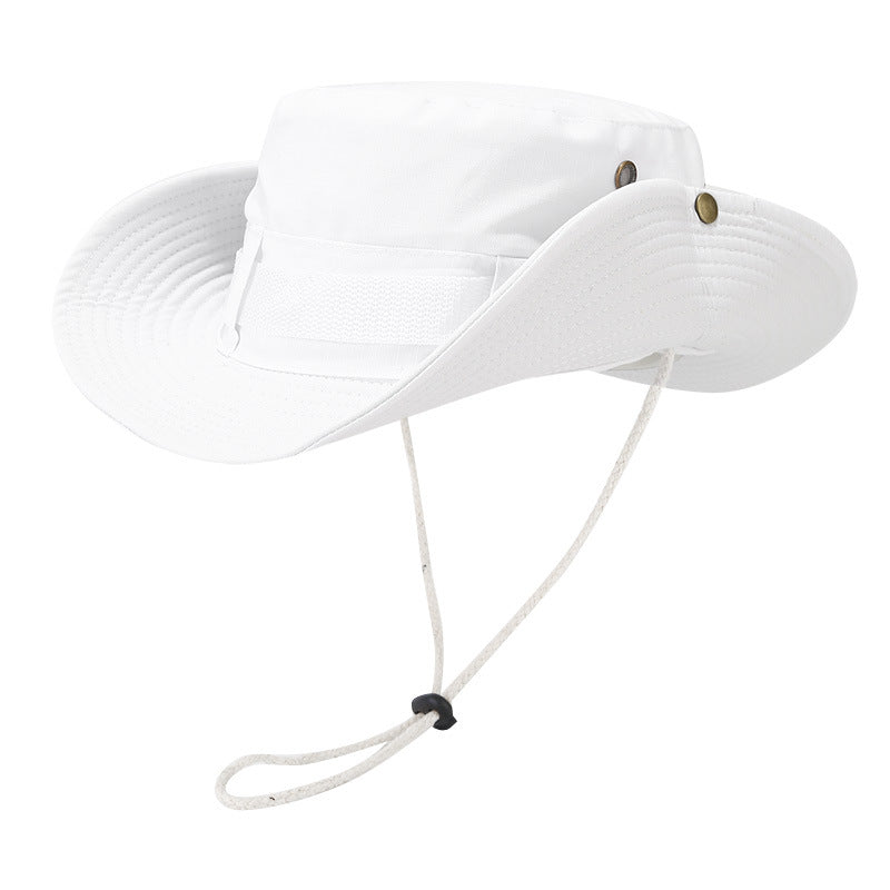 Hiking Mountaineering Hat Men's Big Hat Sunscreen Fisherman Hat Women's Outdoor Fishing Hat Western Cowboy Sunshade Hat