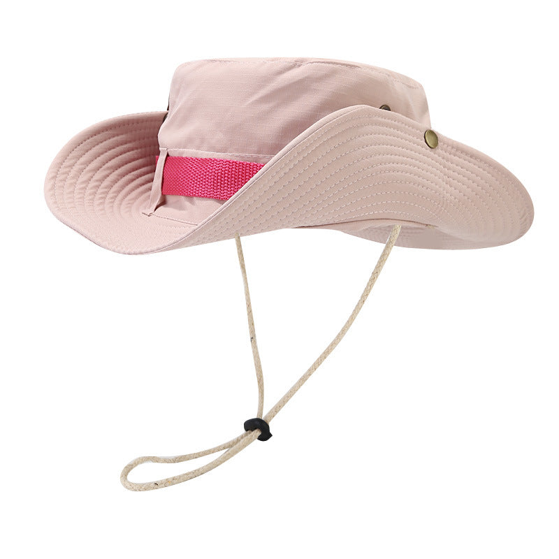 Hiking Mountaineering Hat Men's Big Hat Sunscreen Fisherman Hat Women's Outdoor Fishing Hat Western Cowboy Sunshade Hat