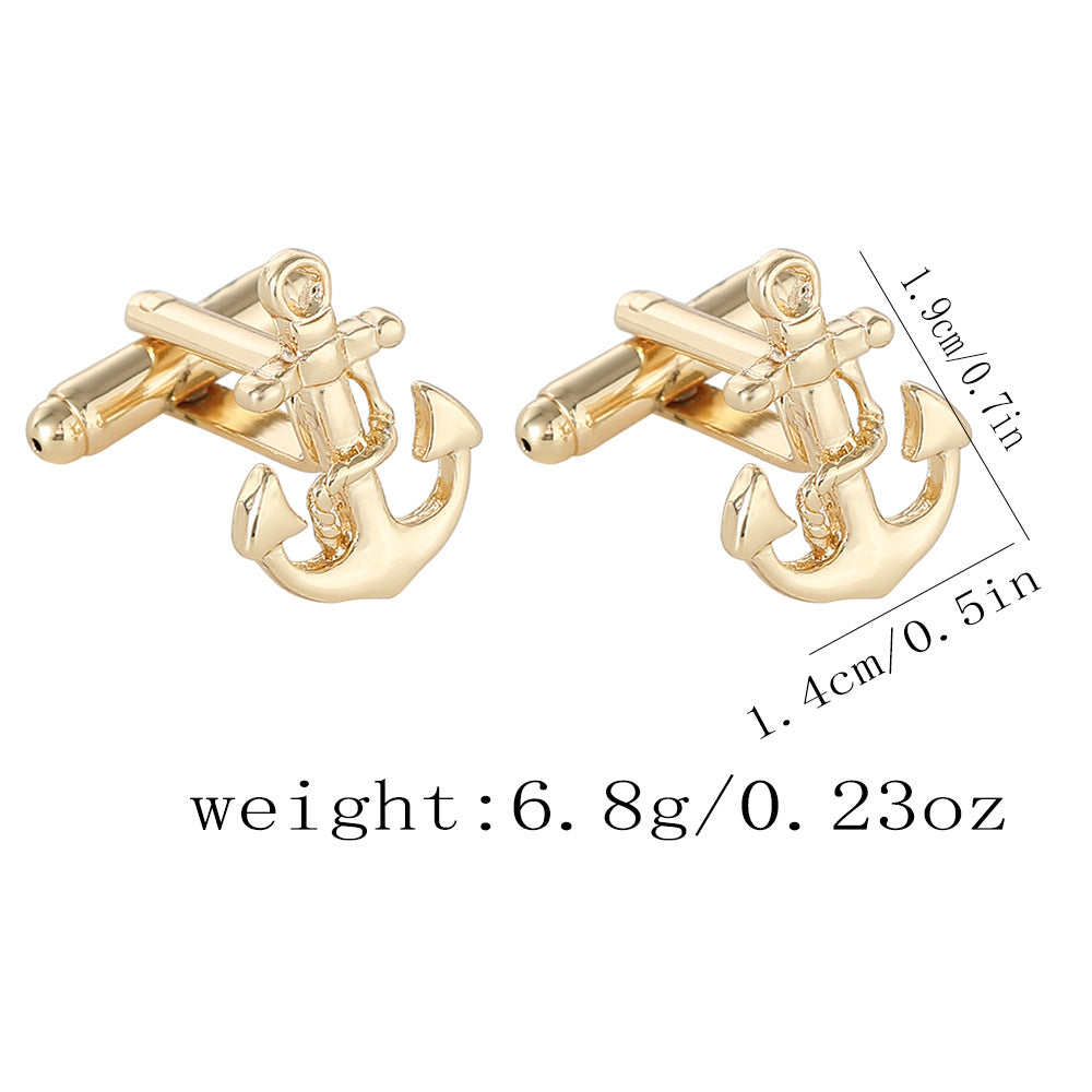 Creative New Men's Nautical Distinctive Rudder Cufflinks French Shirt Sleeve Nails Accessories