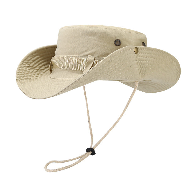 Hiking Mountaineering Hat Men's Big Hat Sunscreen Fisherman Hat Women's Outdoor Fishing Hat Western Cowboy Sunshade Hat