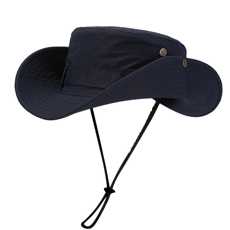 Hiking Mountaineering Hat Men's Big Hat Sunscreen Fisherman Hat Women's Outdoor Fishing Hat Western Cowboy Sunshade Hat