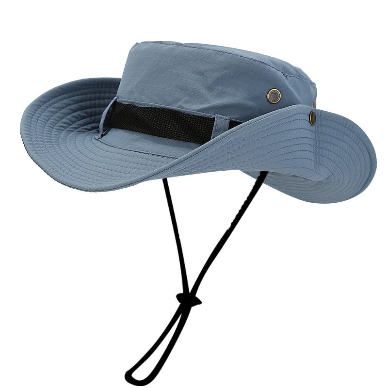 Hiking Mountaineering Hat Men's Big Hat Sunscreen Fisherman Hat Women's Outdoor Fishing Hat Western Cowboy Sunshade Hat