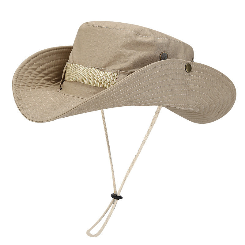 Hiking Mountaineering Hat Men's Big Hat Sunscreen Fisherman Hat Women's Outdoor Fishing Hat Western Cowboy Sunshade Hat