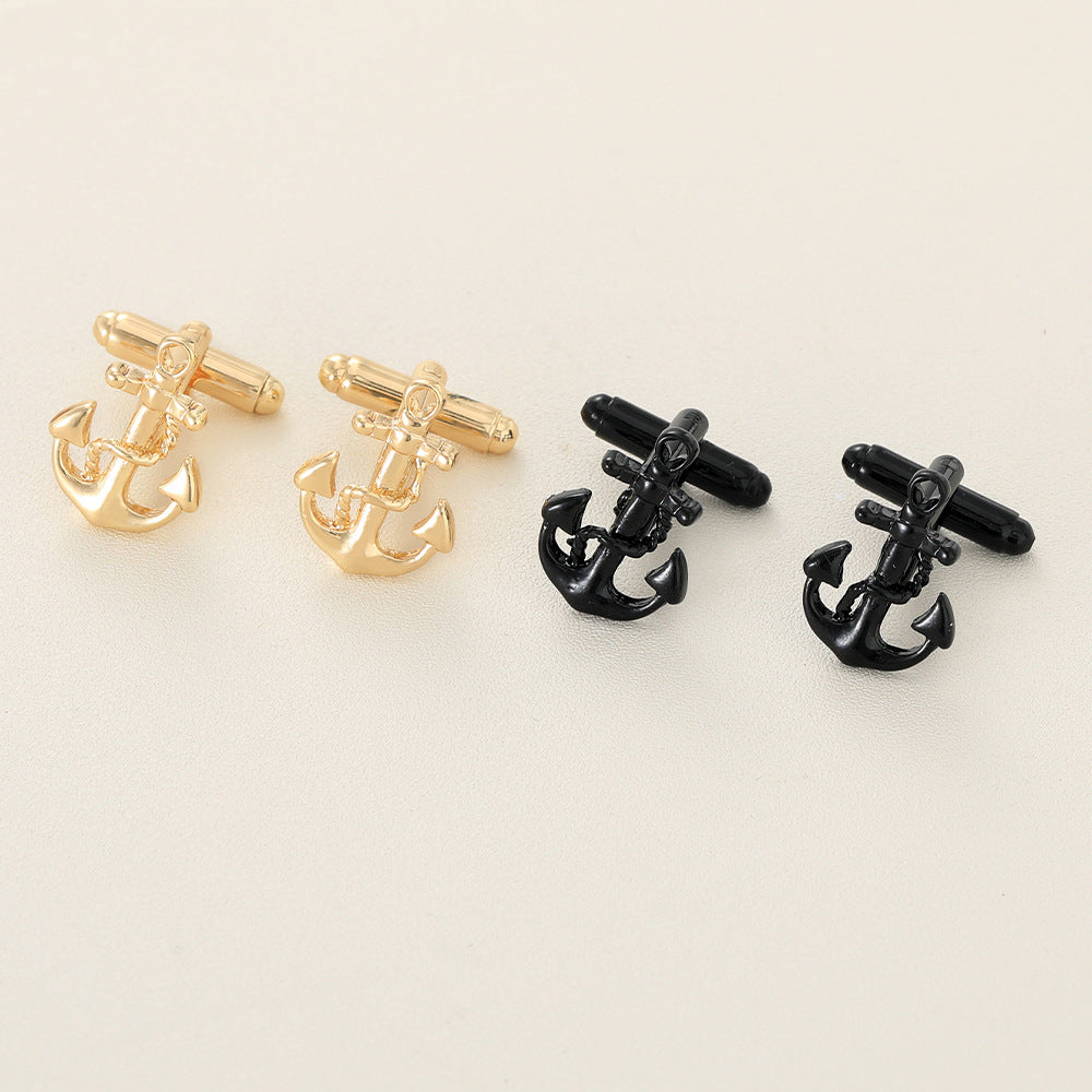 Creative New Men's Nautical Distinctive Rudder Cufflinks French Shirt Sleeve Nails Accessories