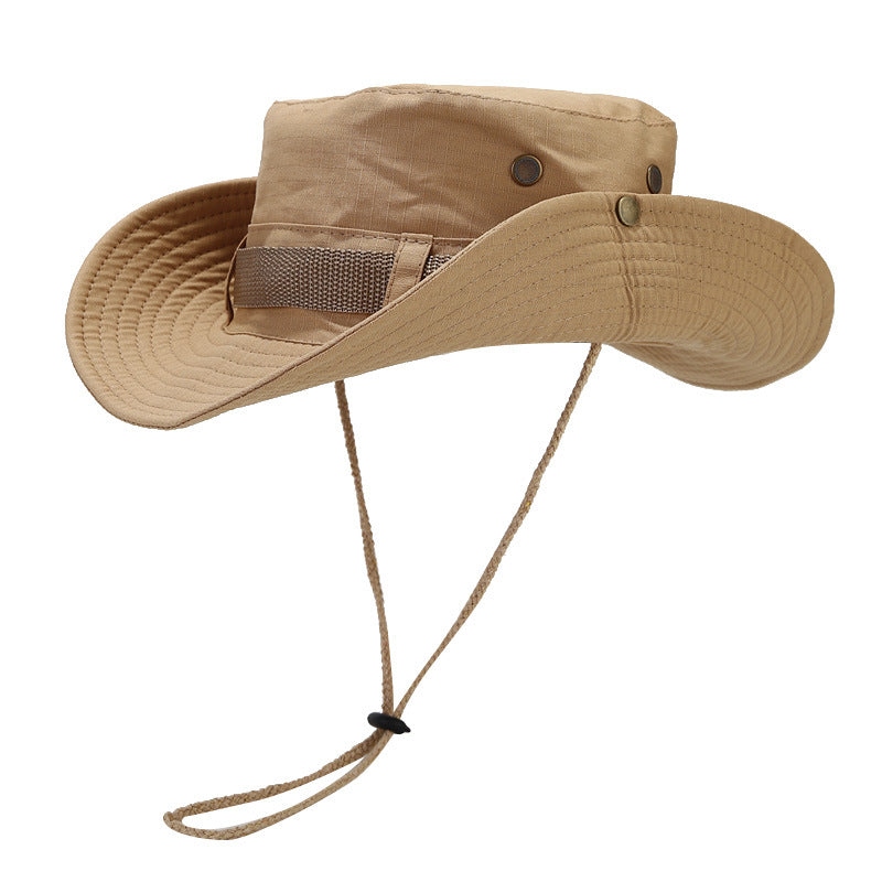 Hiking Mountaineering Hat Men's Big Hat Sunscreen Fisherman Hat Women's Outdoor Fishing Hat Western Cowboy Sunshade Hat
