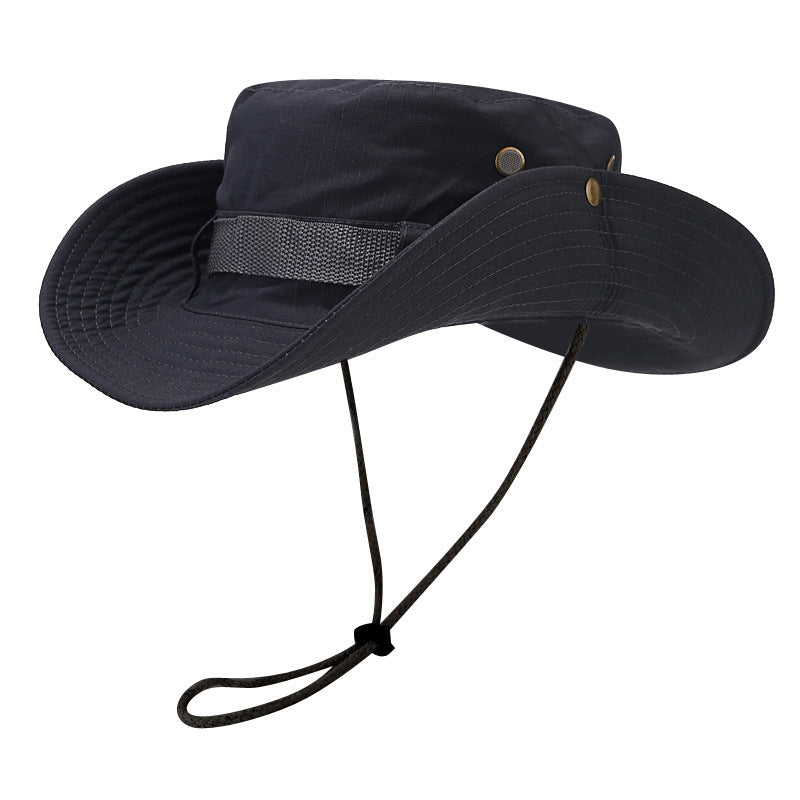 Hiking Mountaineering Hat Men's Big Hat Sunscreen Fisherman Hat Women's Outdoor Fishing Hat Western Cowboy Sunshade Hat