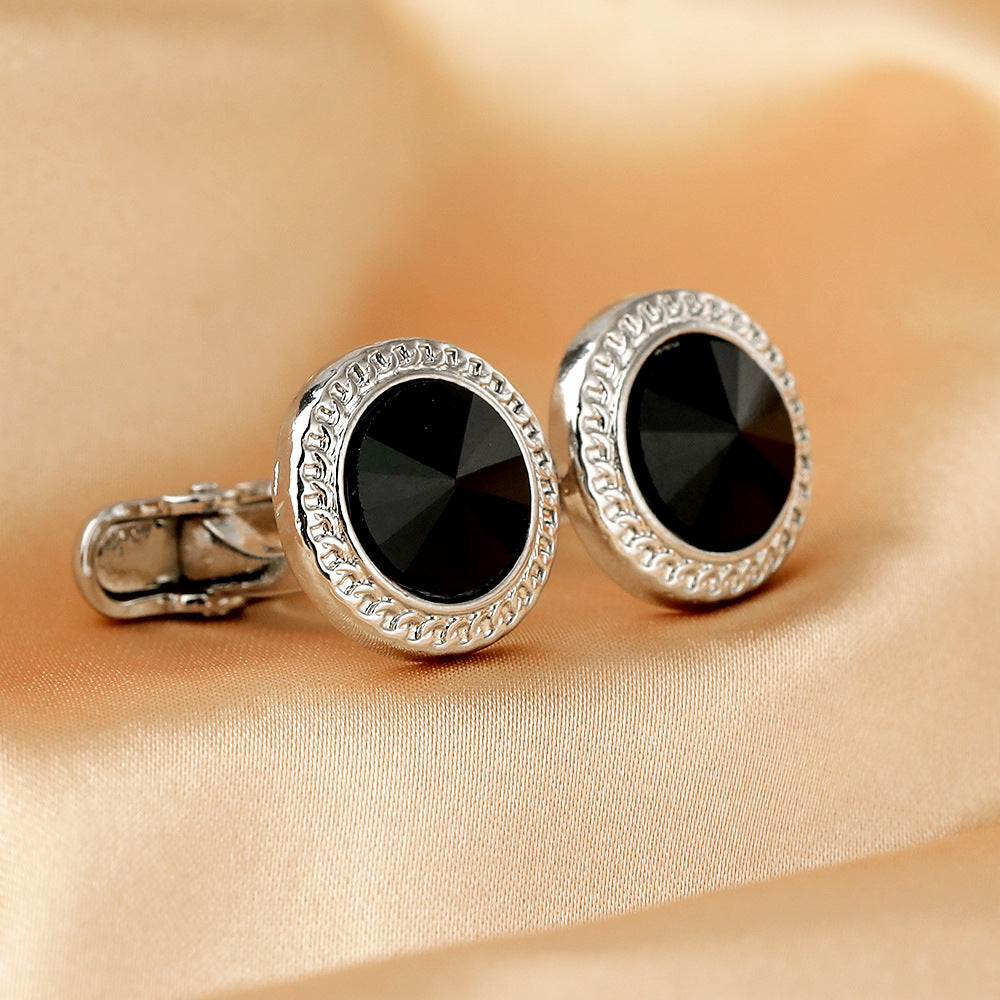 Cufflinks Versatile Zinc Alloy Cufflinks Creative Diamond Suit Shirt Decoration Accessories