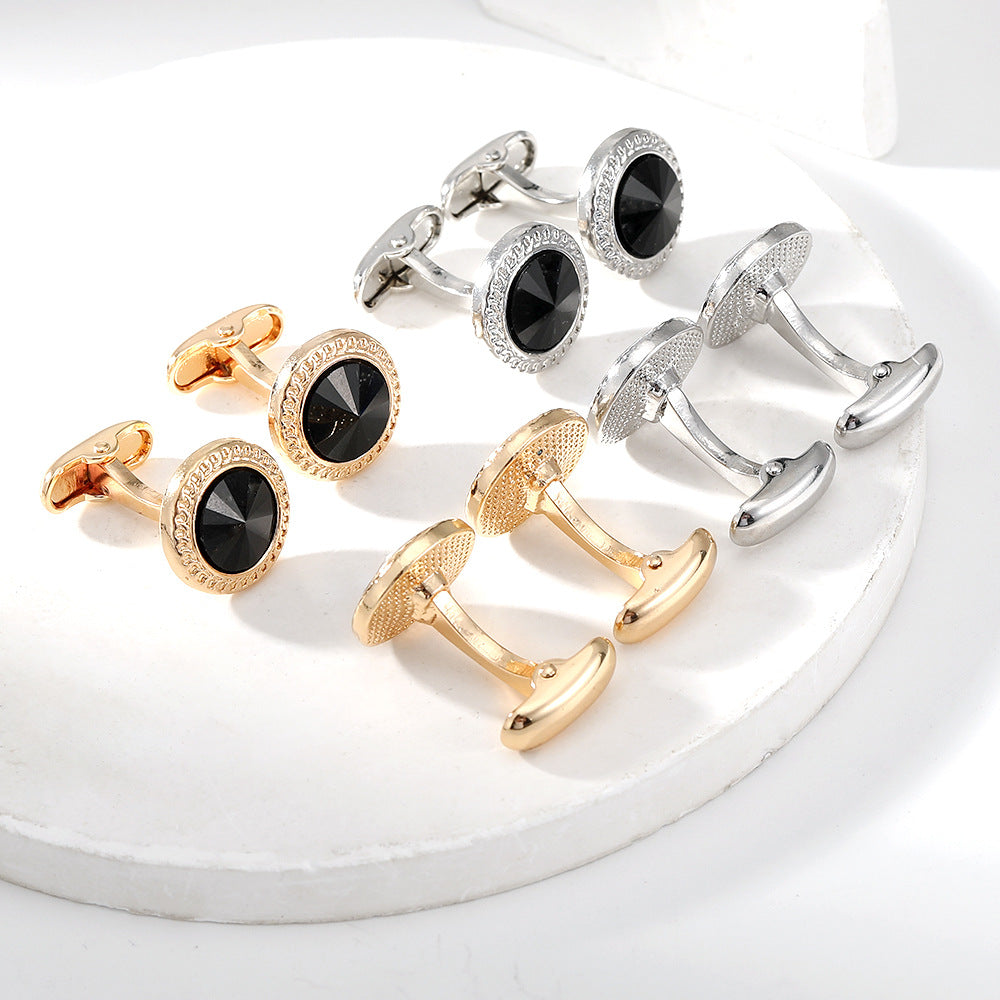 Cufflinks Versatile Zinc Alloy Cufflinks Creative Diamond Suit Shirt Decoration Accessories