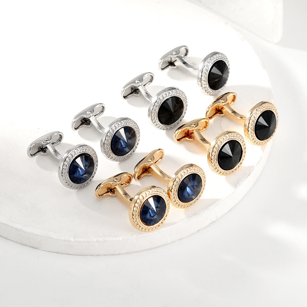 Cufflinks Versatile Zinc Alloy Cufflinks Creative Diamond Suit Shirt Decoration Accessories