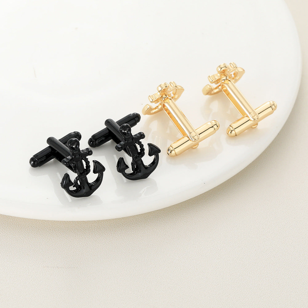Creative New Men's Nautical Distinctive Rudder Cufflinks French Shirt Sleeve Nails Accessories