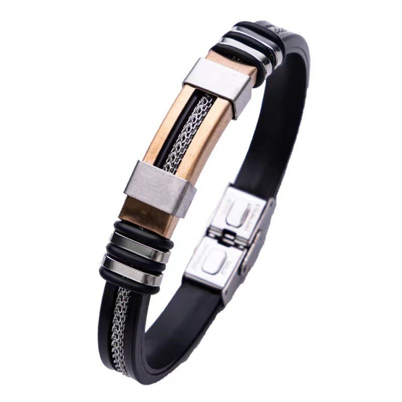 Men's Punk Titanium Steel Bracelet