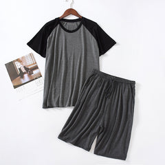 Modal Pajamas Men's Thin Loose Short-sleeved Shorts Summer Outwear Sports Home Suit