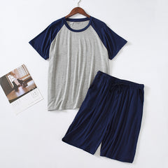 Modal Pajamas Men's Thin Loose Short-sleeved Shorts Summer Outwear Sports Home Suit