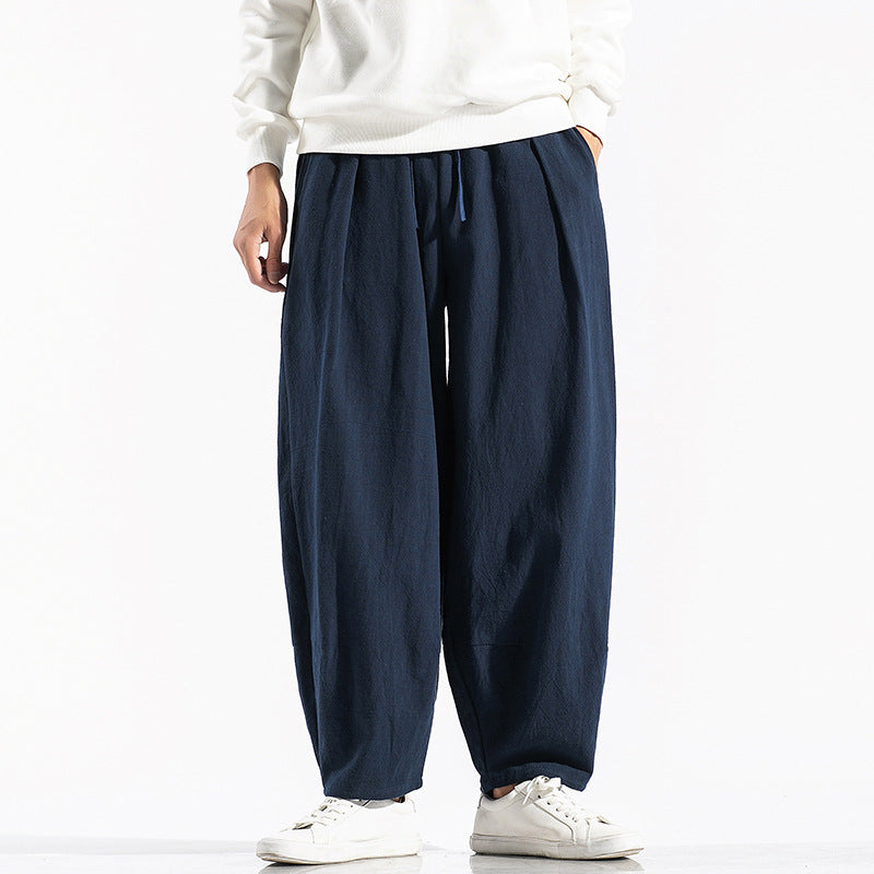 Cotton And Linen Casual Loose Wide-leg Pants