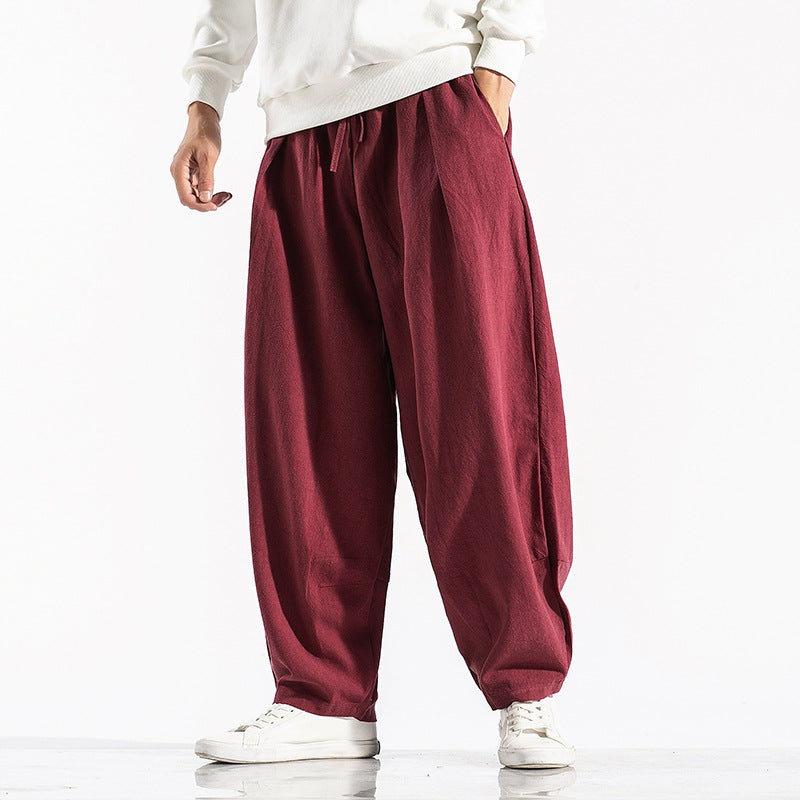 Cotton And Linen Casual Loose Wide-leg Pants