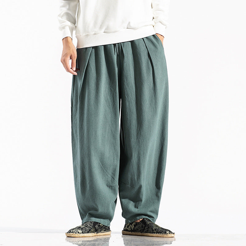 Cotton And Linen Casual Loose Wide-leg Pants