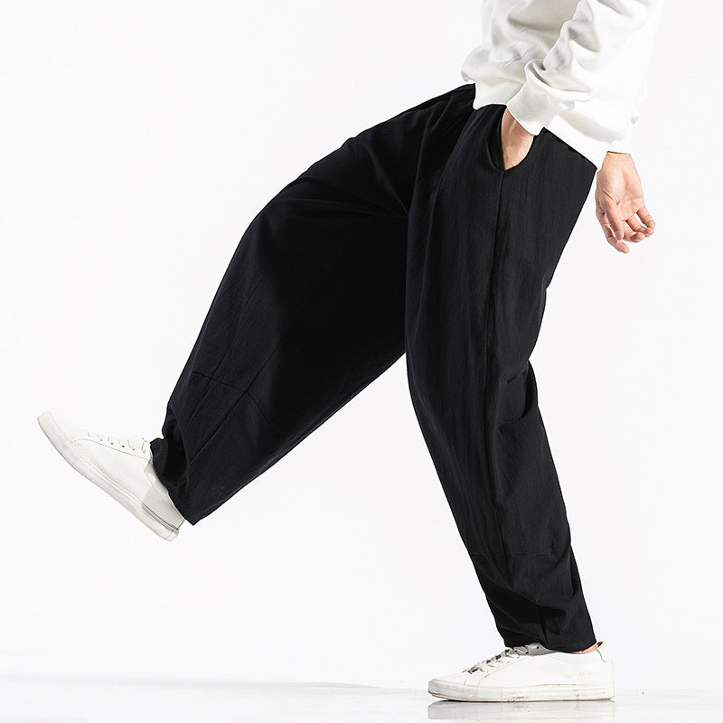 Cotton And Linen Casual Loose Wide-leg Pants