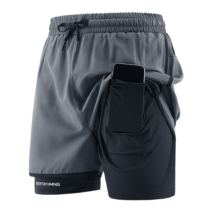 Couple's Casual Three-point Pants Sports Fitness Quick-drying Thin M-6XL