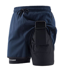 Couple's Casual Three-point Pants Sports Fitness Quick-drying Thin M-6XL