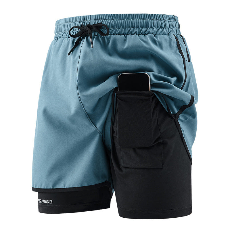 Couple's Casual Three-point Pants Sports Fitness Quick-drying Thin M-6XL