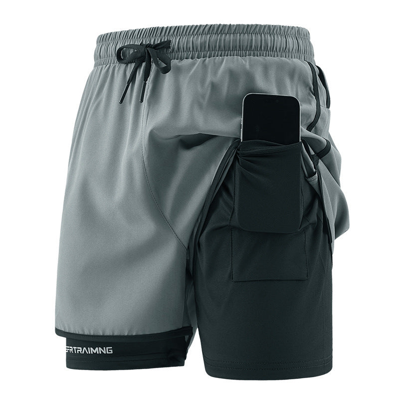 Couple's Casual Three-point Pants Sports Fitness Quick-drying Thin M-6XL