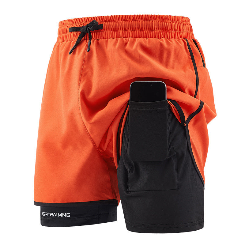 Couple's Casual Three-point Pants Sports Fitness Quick-drying Thin M-6XL