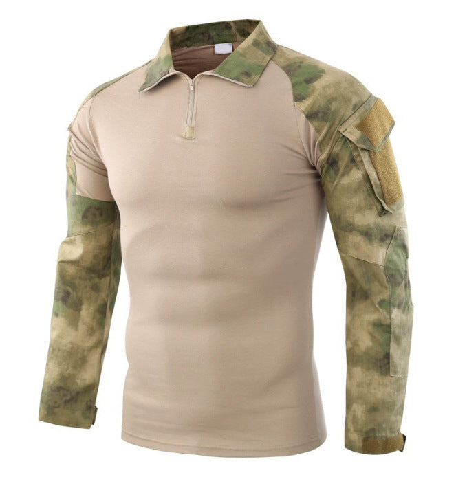 Outdoor Tactical Slim-fit Quick-dry Frog Suit Training Clothes Long-sleeved T-shirt S-4XL