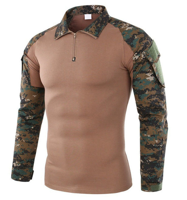 Outdoor Tactical Slim-fit Quick-dry Frog Suit Training Clothes Long-sleeved T-shirt S-4XL
