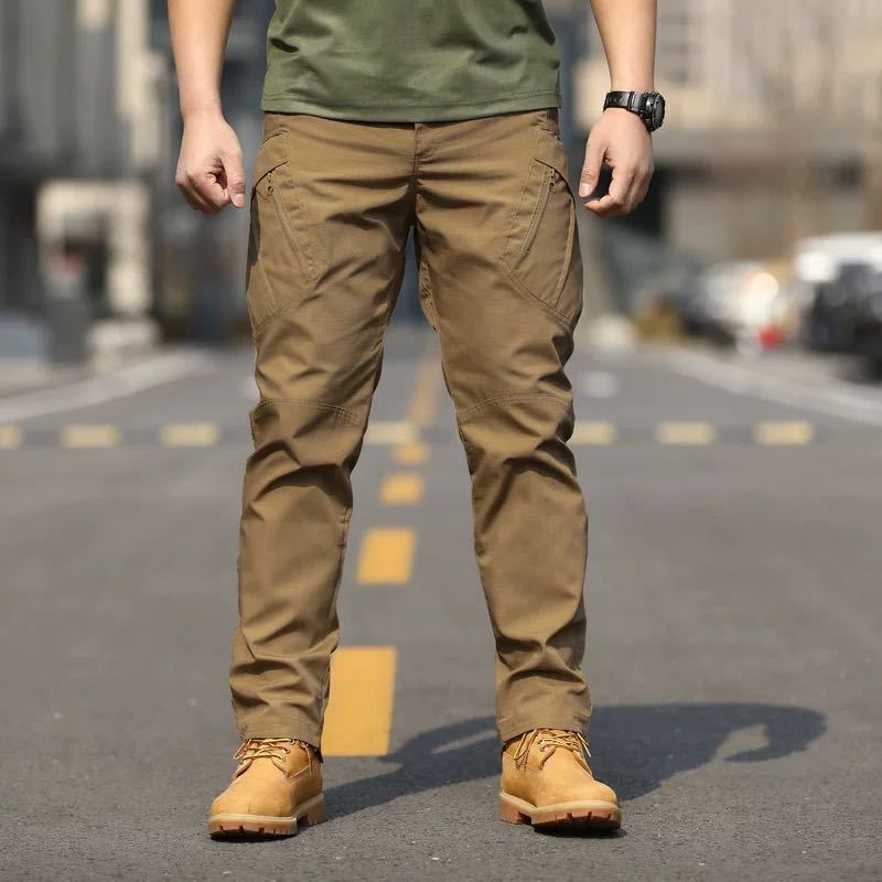 Outdoor Multi-Pocket Assault Waterproof Fishing Hiking Work Trousers S-5XL