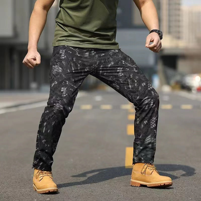 Outdoor Multi-Pocket Assault Waterproof Fishing Hiking Work Trousers S-5XL