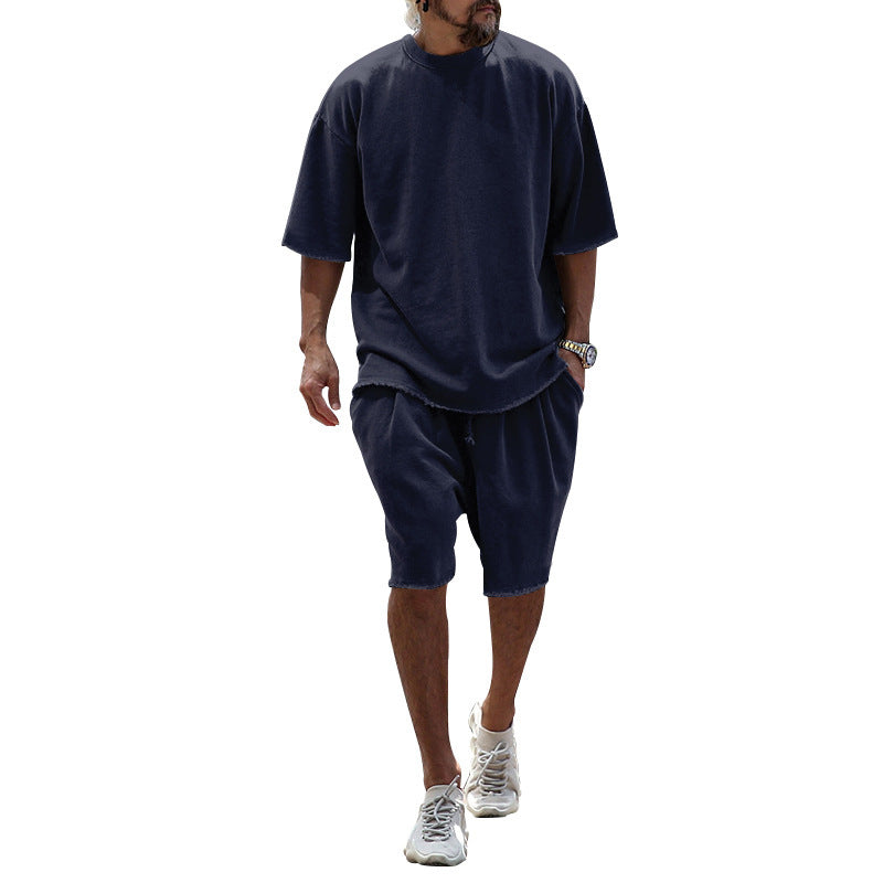 M-8XL Casual Loose Fit Solid Sports Sets