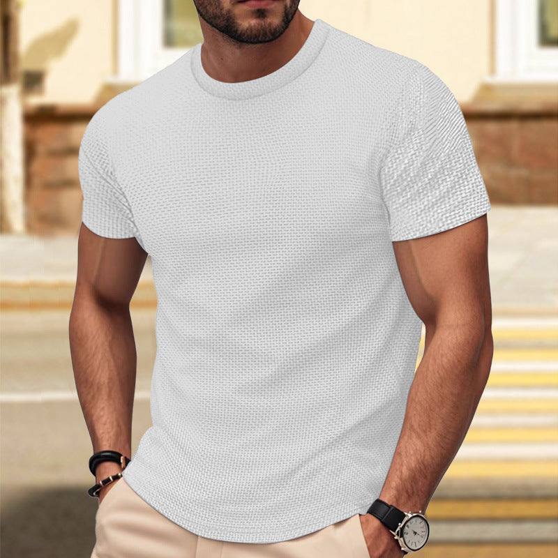 S-3XL Men's Breathable Slim Short-Sleeved T-Shirt Running