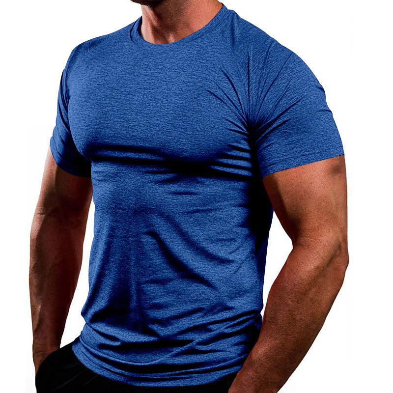 S-3XL Men's Crewneck Top Quick-drying Sports Short-sleeved T-shirt
