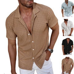 S-2XL Casual Cool Breathable Collar Button Shirt
