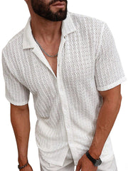 S-2XL Casual Cool Breathable Collar Button Shirt