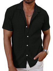 S-2XL Casual Cool Breathable Collar Button Shirt