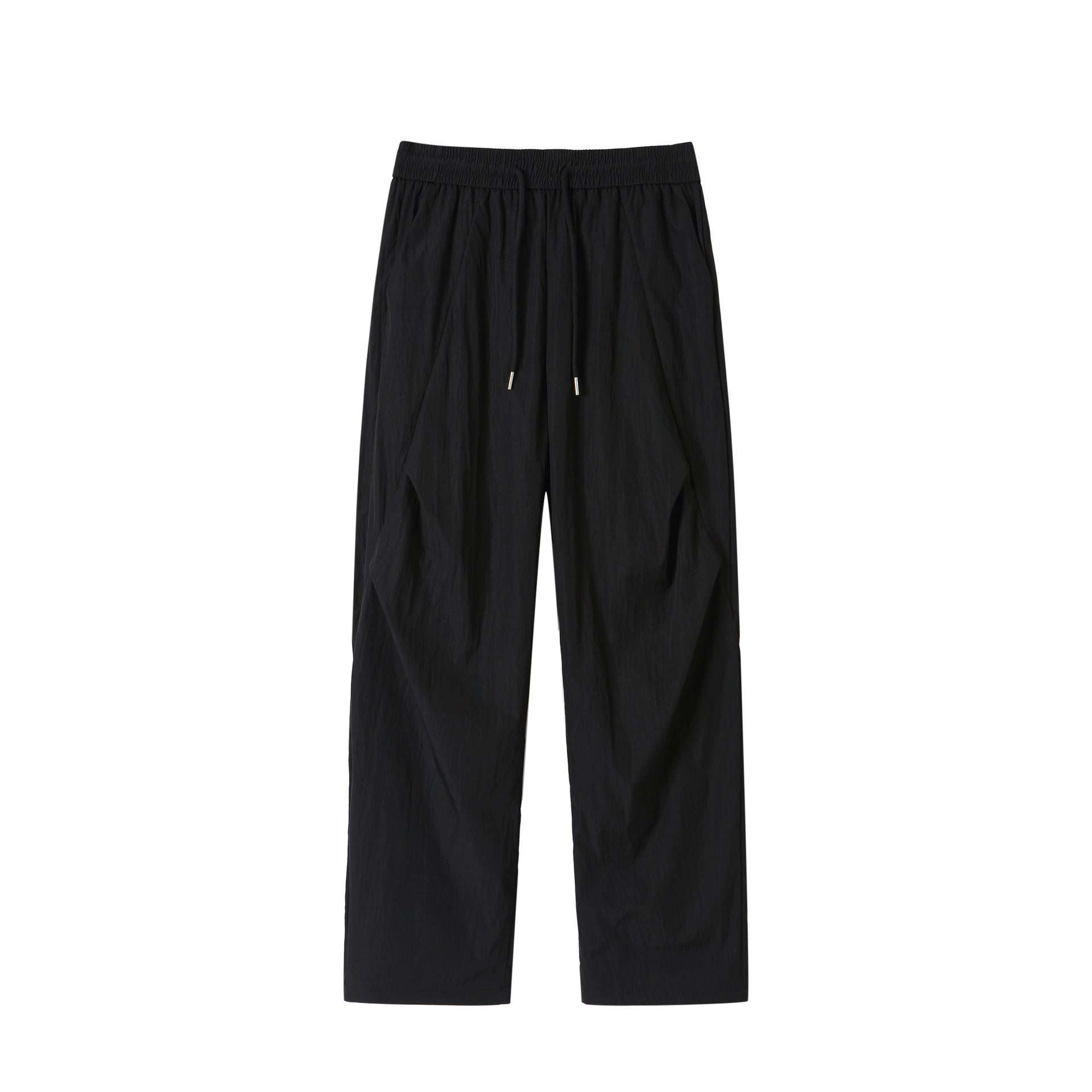 S-5XL Pleated Ice Silk Quick-Dry Casual Wide-Leg Trousers
