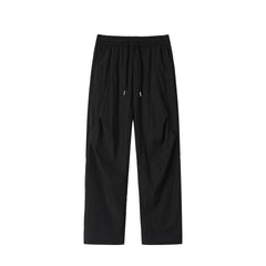 S-5XL Pleated Ice Silk Quick-Dry Casual Wide-Leg Trousers