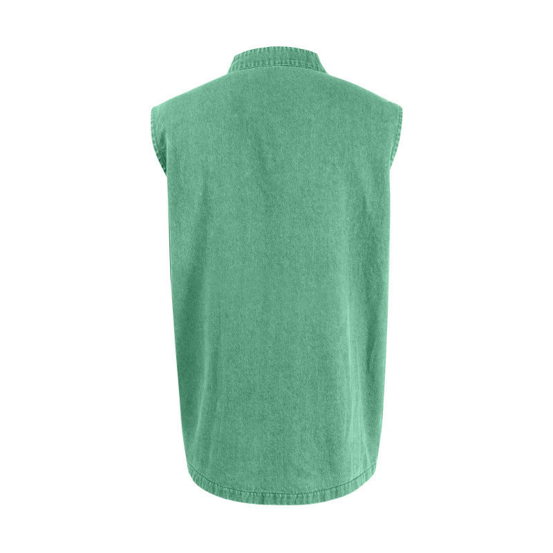 Large-size Men's Explosive Three-button Sleeveless T-shirt Washable Casual Fashionable Vest