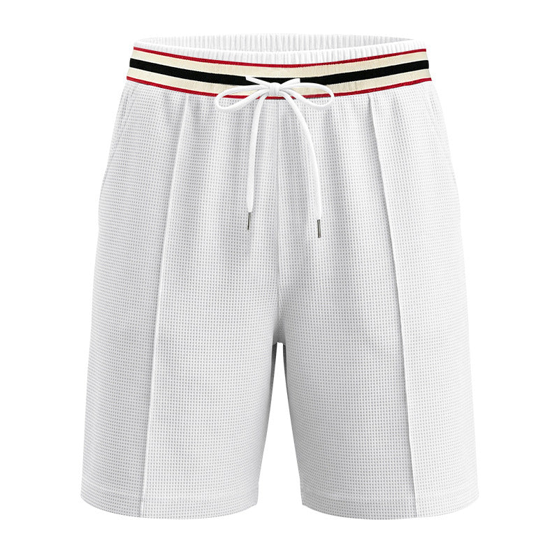 S-3XL Color-Bright Stripe Casual Hawaiian Shorts