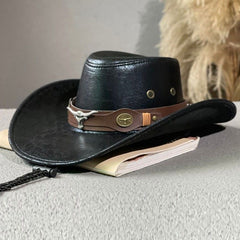 Western Denim Cracked Tau Retro Knights Hat
