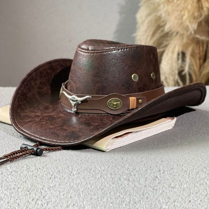 Western Denim Cracked Tau Retro Knights Hat