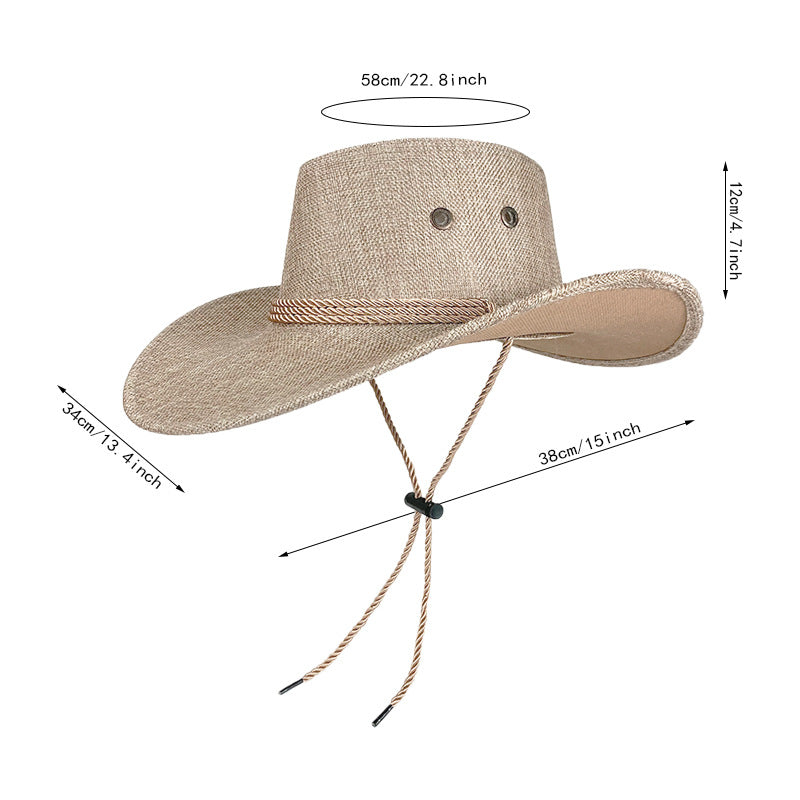 Western Cowboy Rope Rider Hat Hemp Hat
