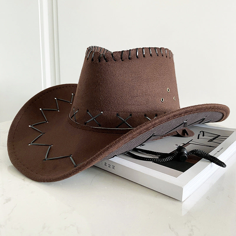 Western Denim American Retro Beaded Beach Sunhat